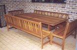 2.4m x 1m Table Kirra Benches (with backs)