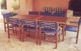 2.4m x 1m Table Miami Chairs